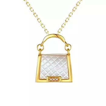 18-каратное золото с подвеской в виде сумки с бриллиантами, золотой свет, роскошный нишевый дизайн, подарок на день рождения для подруги на день Святого Валентина