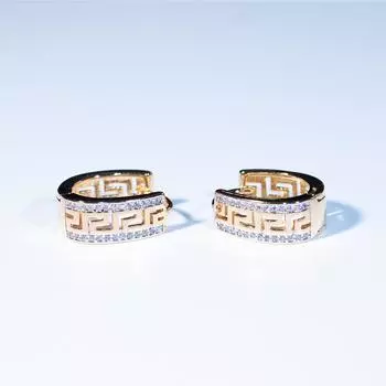 18-каратное золотое покрытие Great Wall Circle Ear Buckle Simple Design Sense Niche Fashion Personality Women Ears золотой