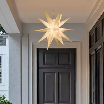 18-конечная звезда рождественские огни подвесные украшения мягкое свечение IP44 водонепроницаемый светодиодный светильник для улицы/внутри дома Рождество 35cm