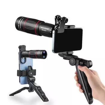 18-кратный телескопический зум-объектив для камеры, набор 4K High Definition Wide Angle MacrosFisheye Lens, совместимый с телефонной фотографией