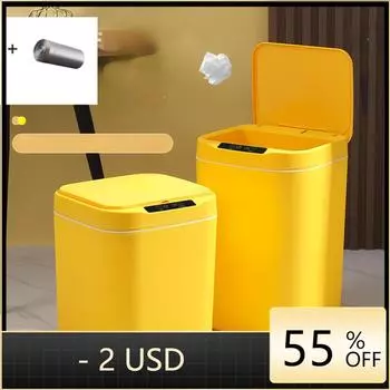 18 л/13 л умный мусорный бак автоматический датчик мусорный ящик электрический мусорный бак водонепроницаемый мусорная корзина для кухни ванная комната переработка мусора Battery Style