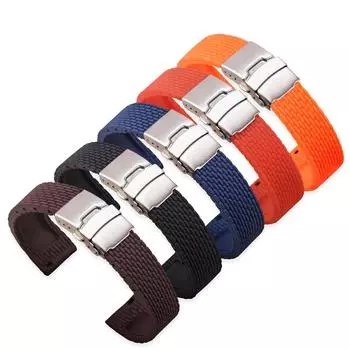 18 мм, 20 мм, 22 мм, 24 мм, силиконовый ремешок, складная пряжка для Samsung Galaxy Watch6 Pro, 45 мм, быстроразъемный резиновый браслет для часов 6, 40 мм, 44 мм, ремешок для часов 20mm чёрный