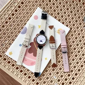 18 мм нейлоновый кожаный ремешок для Huawei Watch GT 5 41 мм браслет-петля для часов 18mm розовый