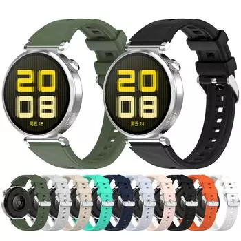 18 мм ремешки, предназначенные для Huawei Watch GT5 41 мм, часы GT5 Pro 42 мм, сменный женский мужской силиконовый ремешок, совместимый с Huawei Watch GT4 41 мм 18mm белый