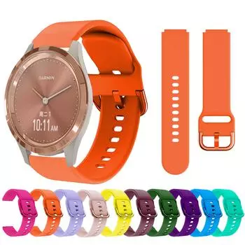 18 мм ремешок для часов Garmin Vivomove 3S/Garminmove 3S быстросъемный цветной силиконовый ремешок с пряжкой для Foreunner 255S 265S Band For Garmin Venu 3S
