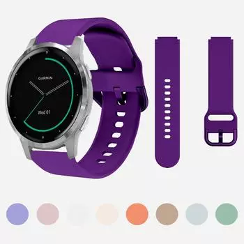 18 мм резиновый ремешок для часов Garmin Vivoactive 4S легкие цветные аксессуары для Foreunner 255S 265S Venu 2/3S ремешок для часов For Vivoactive 4S