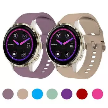 18 мм силиконовый ремешок для Garmin Venu 3S ремешок для бега цветной классический браслет с пряжкой для Forerunner 255S/265S оранжевый ремешок для часов For Garmin Venu 3S