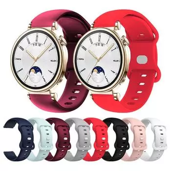 18 мм силиконовый ремешок для huawei gt4 41 мм женские часы женские часы аксессуары ремешок для huawei gt4 41 мм 18 мм ремешок универсальный 18mm чёрный