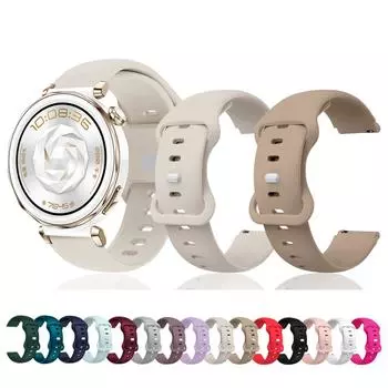18 мм силиконовый ремешок совместим с Huawei Watch GT5 Pro/GT5/GT4 41 мм 42 мм быстросъемный ремешок для Huawei GT5 Pro 42 мм ремешок GT5 Pro 42mm