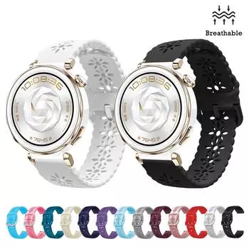 18 мм универсальный ремешок для часов Huawei Watch GT5/GT5 Pro 42 мм 41 мм мягкий легкий браслет для Huawei GT5 Pro GT5/GT4 18 мм ремешки GT5 Pro 42mm