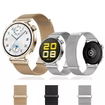 18 мм универсальный ремешок Milanese для часов Huawei Smart Watch GT5 GT5 Pro 42 мм 41 мм ремешок для аксессуаров для часов Huawei GT5 41 мм GT5 41mm серебряный