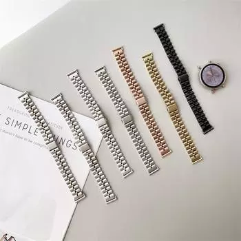 18 мм женский ремешок из нержавеющей стали для Huawei GT4 41 мм умный металлический браслет для Samsung Galaxy Watch 4/5/6 40 мм 44 мм замена 18mm серебряный