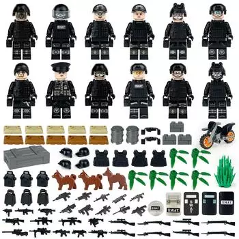 18 моделей, 22 модели, 24 модели, 30 моделей, Военная полиция Строительные блоки Люди, Мелкие частицы, Игрушки-конструкторы the figure is about 5 cm high