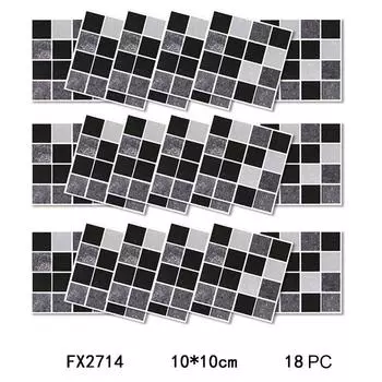 18 шт. 3D самоклеящиеся наклейки на стену, имитация европейской геометрической плитки, наклейки 10x10cmx18pc