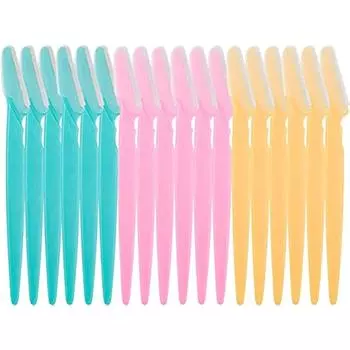 [18 шт.] Бритва для бровей, Бритва для бровей, Женская бритва для лица, Портативная бритва для удаления волос на лице, Мужская и женская прецизионная маска Название продукта 15x13x1cm