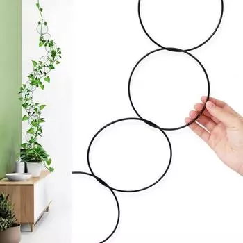 18 шт., цепная решетка, аксессуары для комнатных и уличных растений, виноградная лоза Монстера, плющ, восходящая решетка, съемная опора для виноградной лозы для дома, сада, балкона чёрный