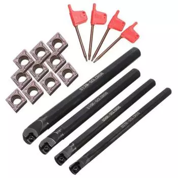 18 шт., держатель расточной оправки для внутреннего отверстия с ЧПУ, твердосплавные вставки, токарные инструменты