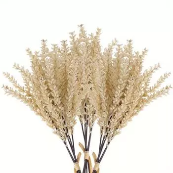 18 шт. Искусственные цветы пшеницы, букет из пшеничной соломы, цветы из соломенных зерен пшеницы, дизайн для фермерского дома на День благодарения, осенняя композиция для семейного стола 18pcs