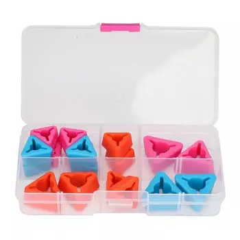 18 шт./компл. колпачок для иглы для свитера, треугольная резиновая нескользящая мягкая кепка, вязальная игла, хвостовая пряжка, колпачок для иглы, швейные принадлежности, рукоделие