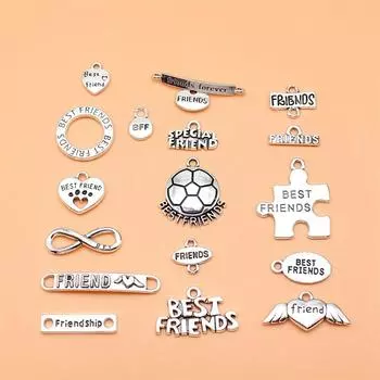 18 шт./компл., подвески «Лучший друг дружбы», принадлежности для изготовления ювелирных изделий, фурнитура? Ручной работы