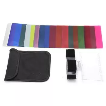 18 шт. Комплект гелевых фильтров для камеры, прозрачная цветная пленка, пластиковые листы, фильтр для коррекции цвета