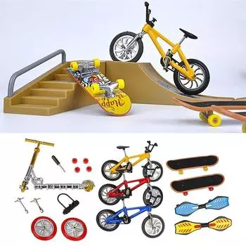 18 шт. Мини-самокат для пальцев, велосипед, фингерборд, скейтборд, два колеса, доска, игрушка-быстрая DH-16