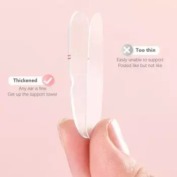 18 шт. наклейки на ухо эльфа, исправление стереотипов, поддержка ушей, ветряные ушки, наклейка на ухо эльфа, поддержка ушей стоя, невидимая коррекция чистый