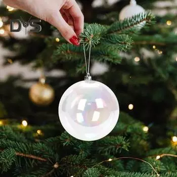 18 шт. переливающиеся рождественские шары DIY поделки котел на Хэллоуин пузырьковый пластиковый шар украшение для рождественской елки день рождения свадьба декор прозрачный