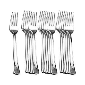 18 шт., пластиковая вилка, набор столовых приборов, минималистичный набор одноразовой посуды, набор столовой посуды для вечеринки, свадьбы, дня рождения, пикника, барбекю, Рождества, юбилея Fork