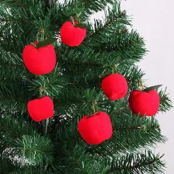 18 шт. подвески на елку красные фрукты подвесные украшения искусственные пенопластовые фрукты
