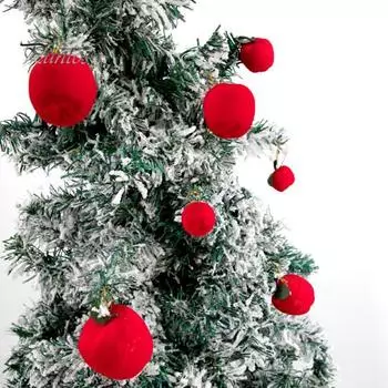 18 шт. подвески на рождественскую елку красные фрукты подвесные украшения искусственные пенопластовые фрукты рождественские украшения для декора класса красный