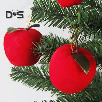 18 шт. подвески на рождественскую елку красные фрукты подвесные украшения искусственные пенопластовые фрукты рождественские украшения для декора класса красный