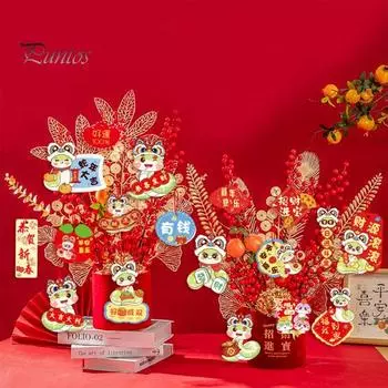 18 шт. подвесных подвесок на Новый год 2025 года. Подвеска в виде змеи, приносящая удачу. Подвеска в виде дерева с кисточками для украшения окна автомобиля. F