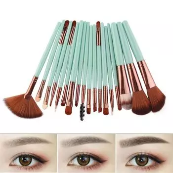 18 шт. Профессиональные мягкие кисти для макияжа Набор Comestic Foundation Румяна для теней для век Инструменты
