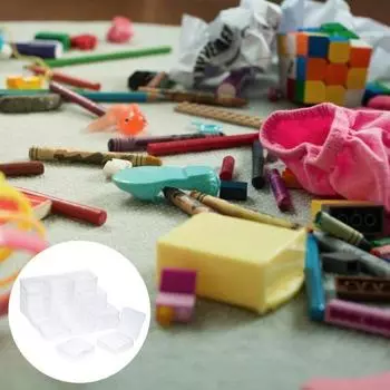 18 шт., прозрачные пластиковые контейнеры для хранения, легкий прочный маленький футляр для хранения ювелирных изделий