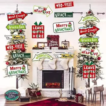 18 шт. Рождественские елочные украшения Рождественские бумажные открытки подвесные Добро пожаловать в Рождественские елочные украшения для Зимнего Христа