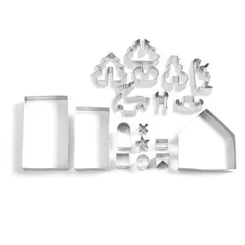 18 шт. рождественских наборов формочек для печенья из нержавеющей стали для торта, печенья, 3D-формы для выпечки, инструменты для самостоятельной выпечки