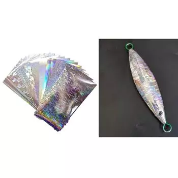 18 шт. рыболовная лента для приманок светоотражающая наклейка в виде рыбьей чешуи голографическая клейкая пленка искусственная рыбья кожа наклейка для джиг-приманки