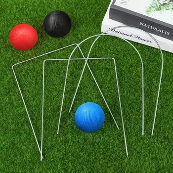 18 шт. сменных калиток для крокета, арка для крокета, нержавеющие ветровые колышки для батута, анкеры для заземления, квадратный металлический крокет