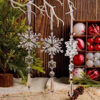 18 шт. снежинки украшения подвесные акриловые сосульки капли украшения комнаты день рождения праздничные снежинки