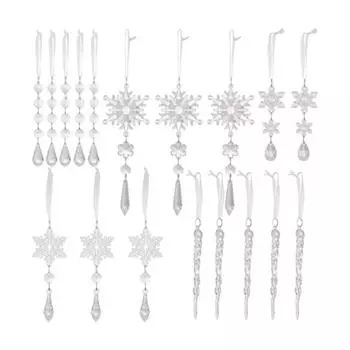 18 шт. украшения на день рождения декоративные подвески на окна дома рождественские рождественские подвески в виде капель украшения блестящие прозрачные снежинки чистый