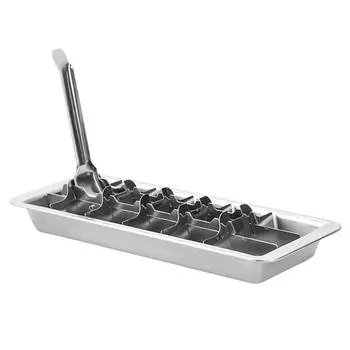 18 Slot Stainless Steel Ice Cube Trays Easy Removable Quick Freezing Silver