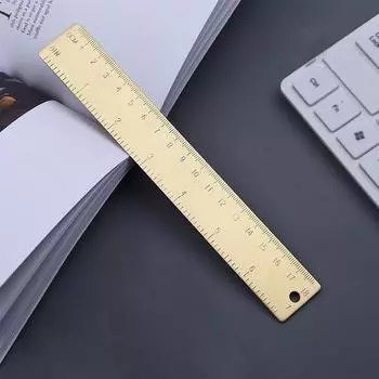 18 см креативный ретро латунный измерительный инструмент линейка измерительный инструмент DIY толстый чертеж медная линейка инструмент канцелярские принадлежности металл
