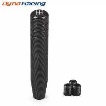 18 см ручка переключения передач из алюминиевого углеродного волокна в стиле гоночного автомобиля универсальная ручка рычага переключения передач для механической коробки передач с тремя адаптерами