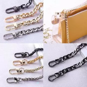 18 стилей, сумка-фонарь, аксессуары для багажа, сделай сам, металлическая цепочка для сумки, плечевой ремень, фурнитура, цепочка 100cm чёрный