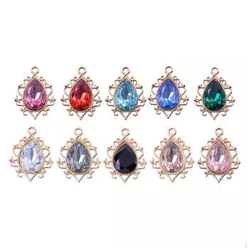 18 страз смешанных цветов в форме капли для платья, одежды, костюма, аксессуары