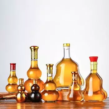 18 Styles gourd shaped whiskey decanter lead-free glass Alcohol Bottle barware for Liquor Scotch Bourbon