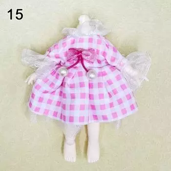 18 Styles High-end Dress Up Fashion Skirt Suit New T-shirt Pants 16~17cm Doll/1/8 BJD Doll 15