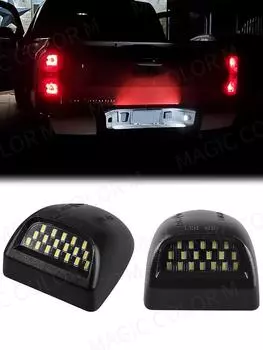 18 светодиодных фонарей подсветки номерного знака для Chevrolet Silverado 1500 2500 3500 Avalanche GMC Sierra Suburban Tahoe Cadillac Escalade 6000K 6000K