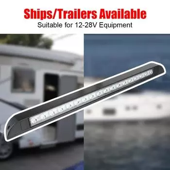18 светодиодных ламп для тента 6000k для автофургона, внутренних настенных светильников, наружных ламп для прицепа, 12-28 В, автомобильные аксессуары White